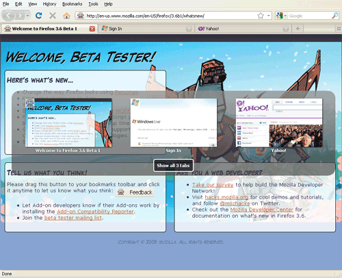 Firefox New Tab System