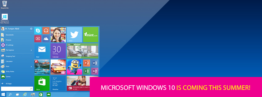 Windows 10 is Coming This Summer